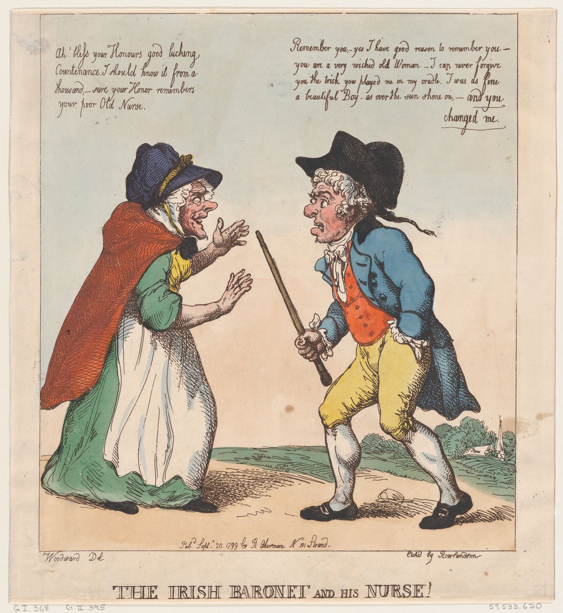 Le baronnet irlandais et son infirmière, 20 septembre 1799 - Thomas Rowlandson