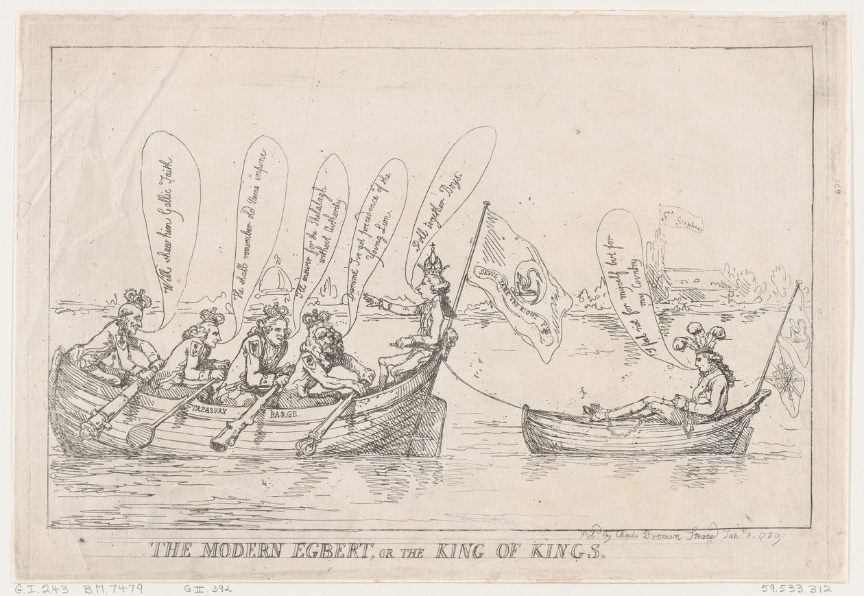 Le Moderne Egbert, ou Le Roi des Rois, 8 janvier 1789 - Thomas Rowlandson