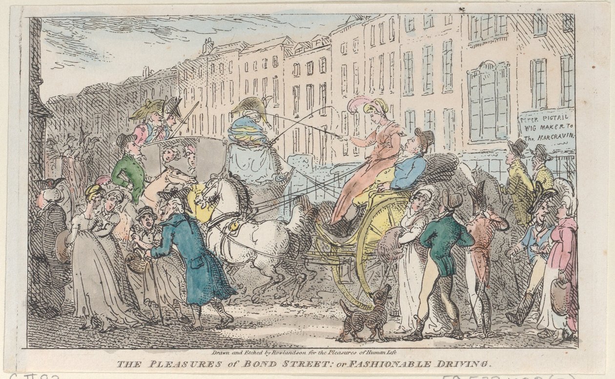 Les Plaisirs de Bond Street : ou Conduite à la Mode, 1807 - Thomas Rowlandson