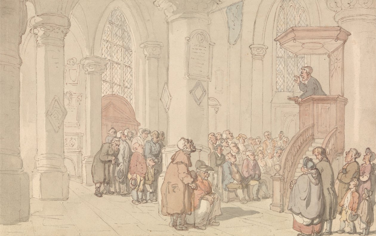 Le Prédicateur - Thomas Rowlandson