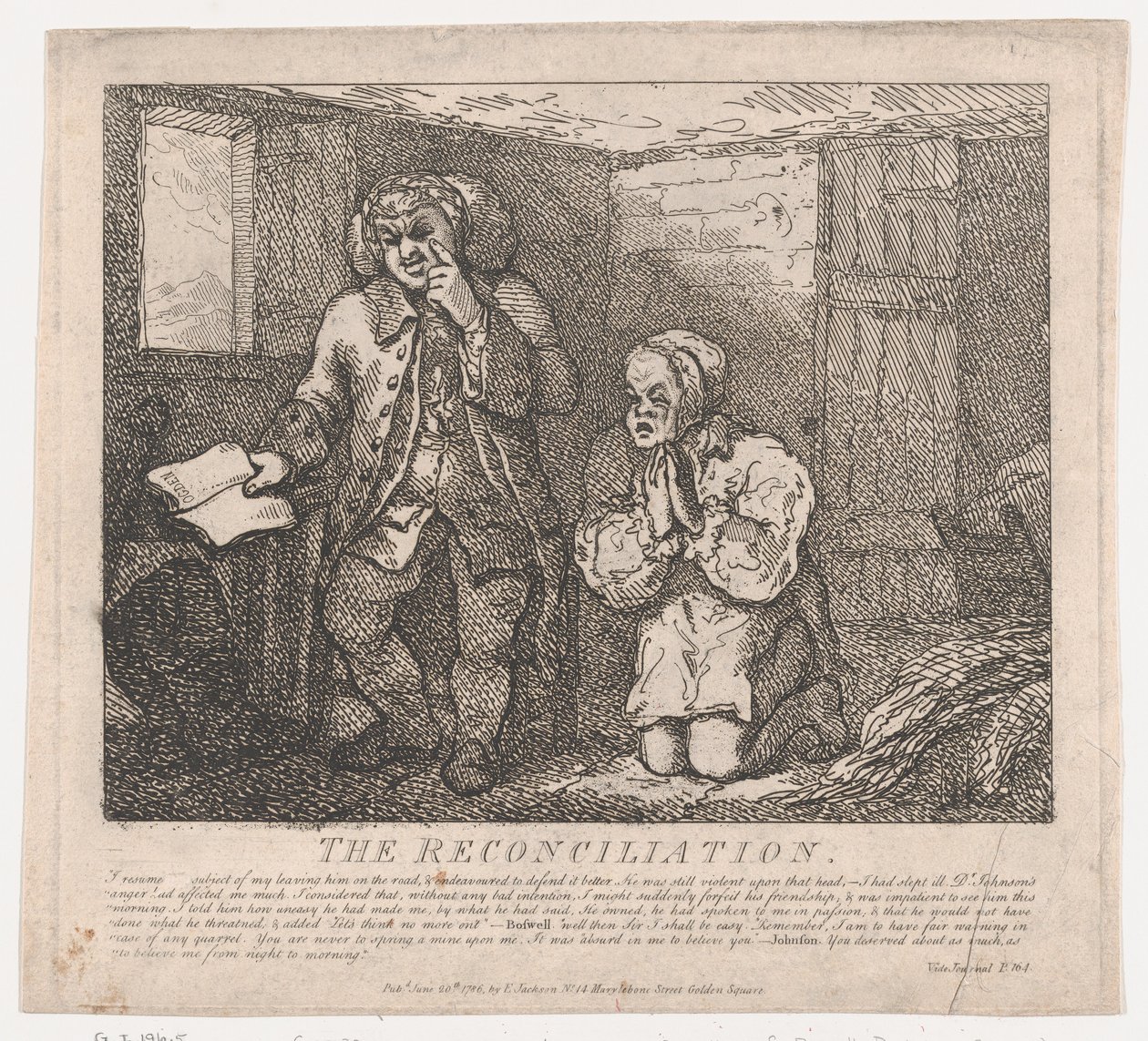 La Réconciliation, Beautés pittoresques de Boswell, Partie la Seconde, 20 juin 1786 - Thomas Rowlandson