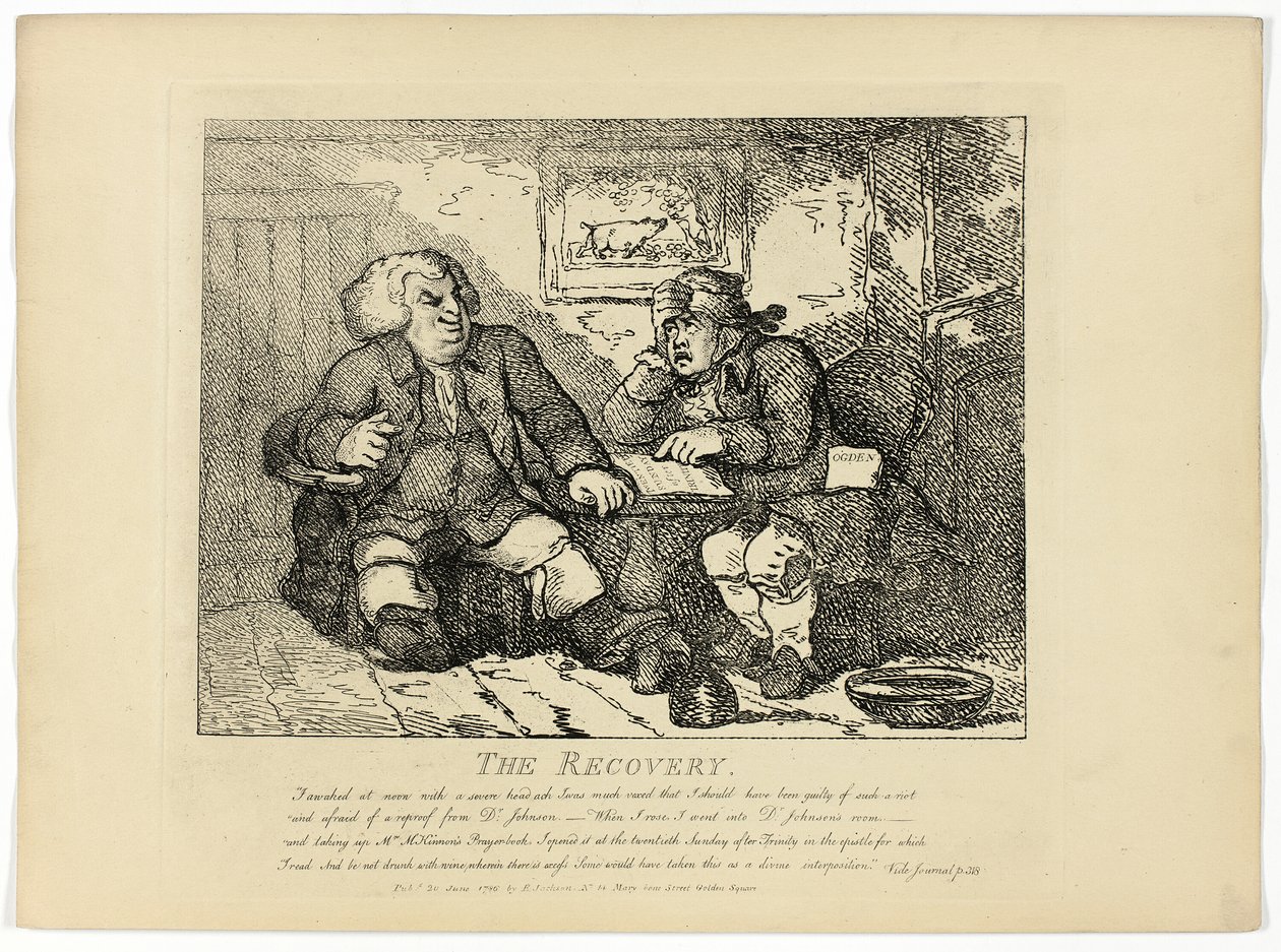 Le rétablissement, extrait du Tour des Hébrides de Boswell - Thomas Rowlandson