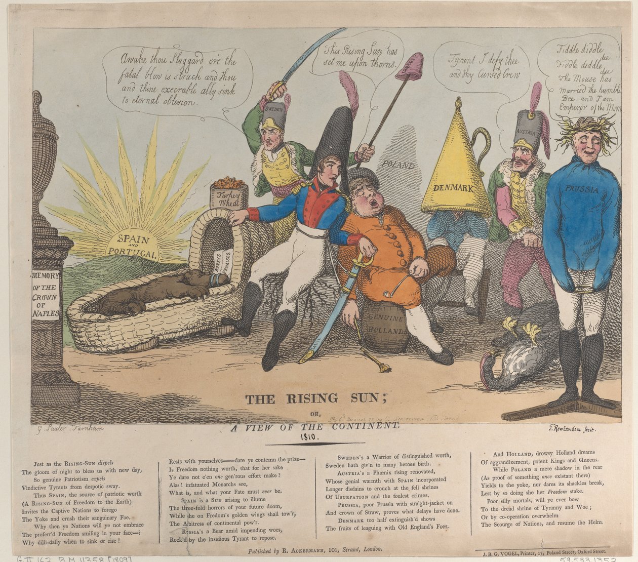 Le soleil levant, ou, Une vue du continent, 28 août 1810 - Thomas Rowlandson