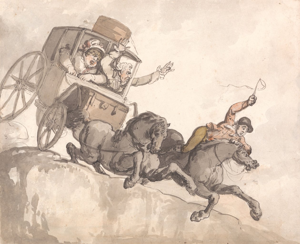 Le car en fuite - Thomas Rowlandson