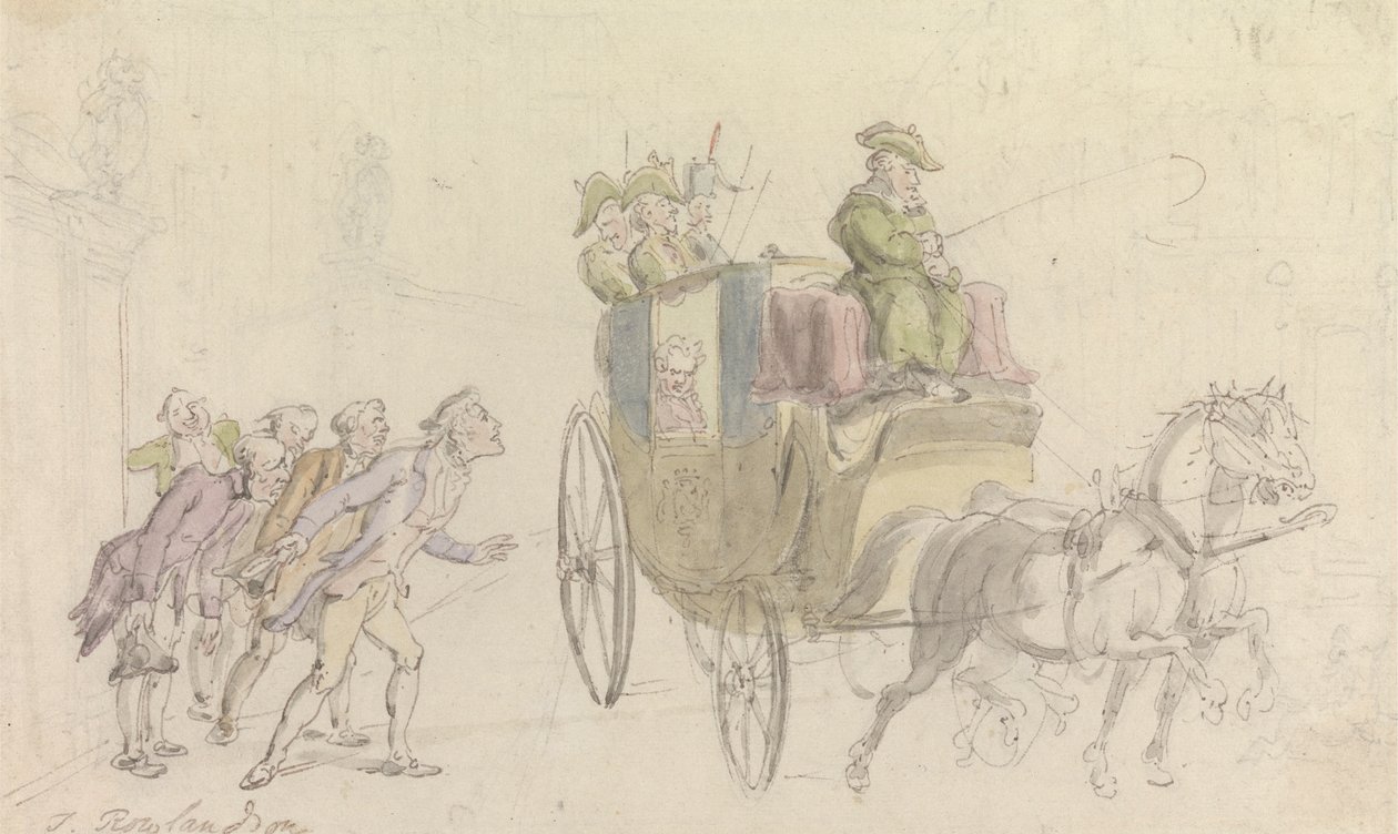Le Vicaire de Wakefield : Assistance à un noble - Thomas Rowlandson