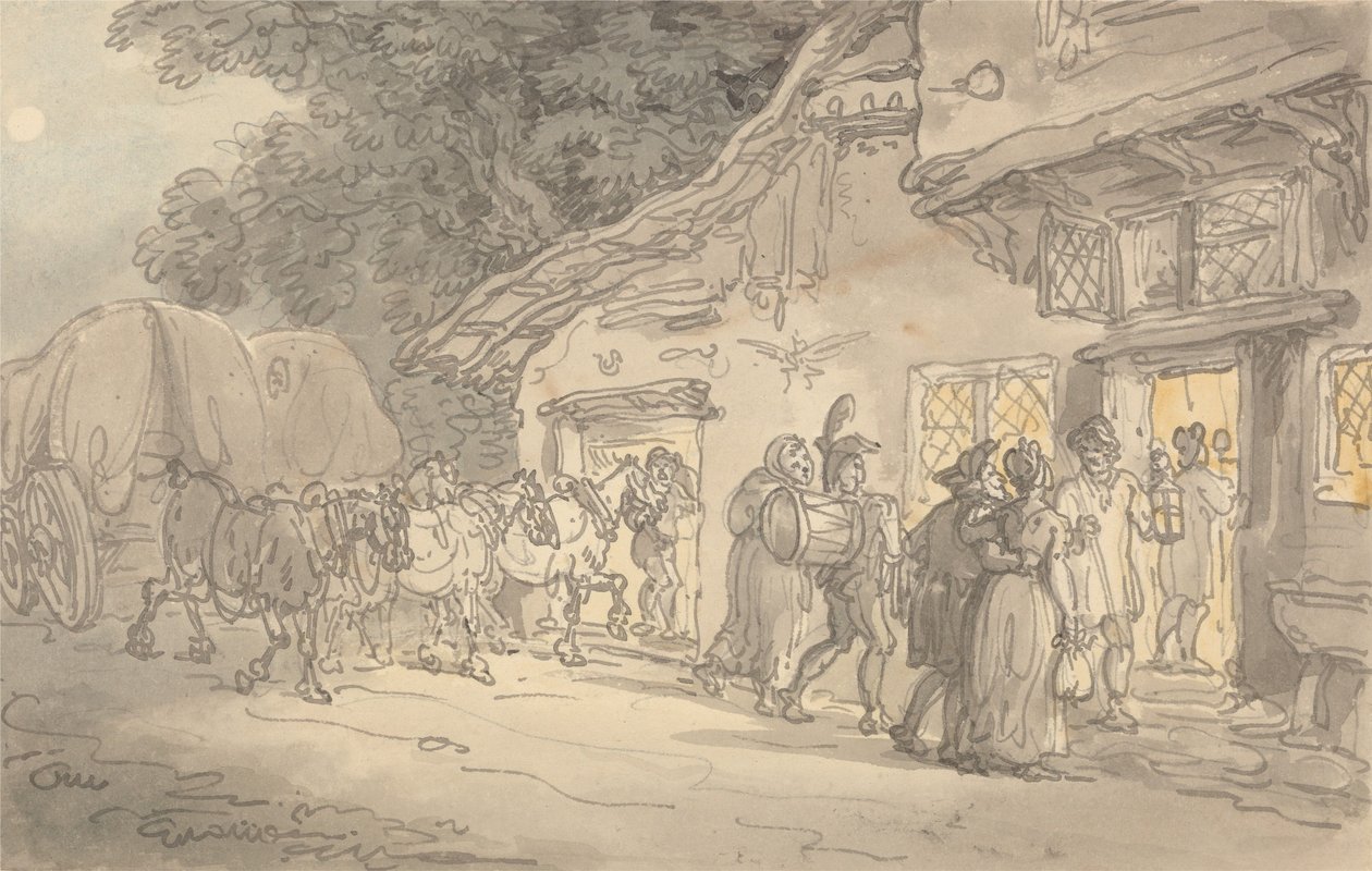 Le Repos du Charretier - Thomas Rowlandson