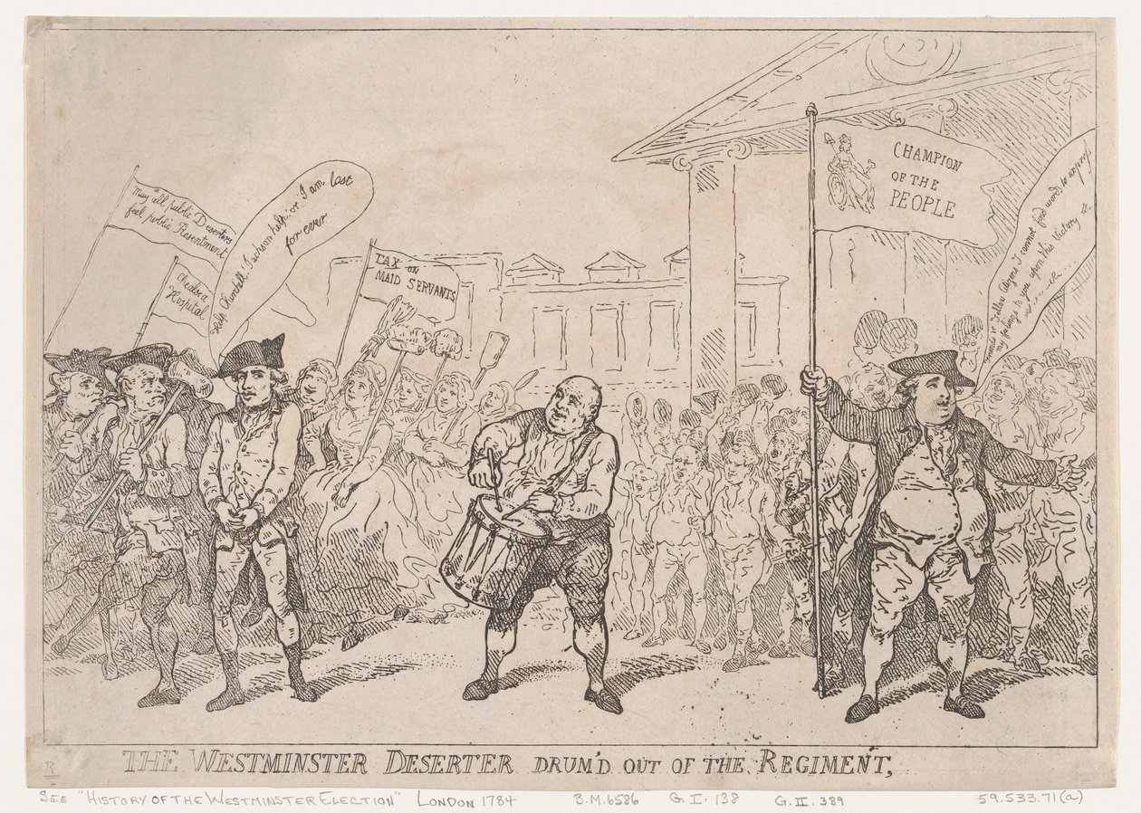 Le déserteur de Westminster expulsé du régiment, 18 mai 1784 - Thomas Rowlandson