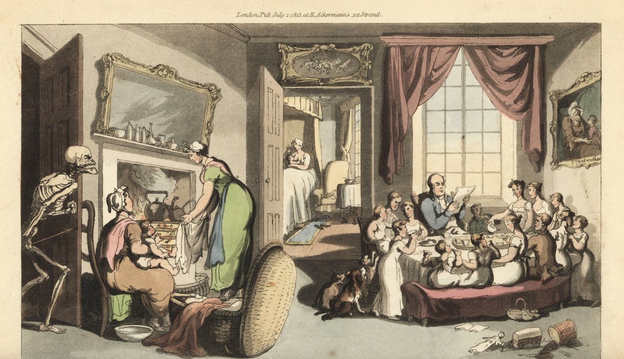 Le squelette de la Mort apparaît dans le salon d