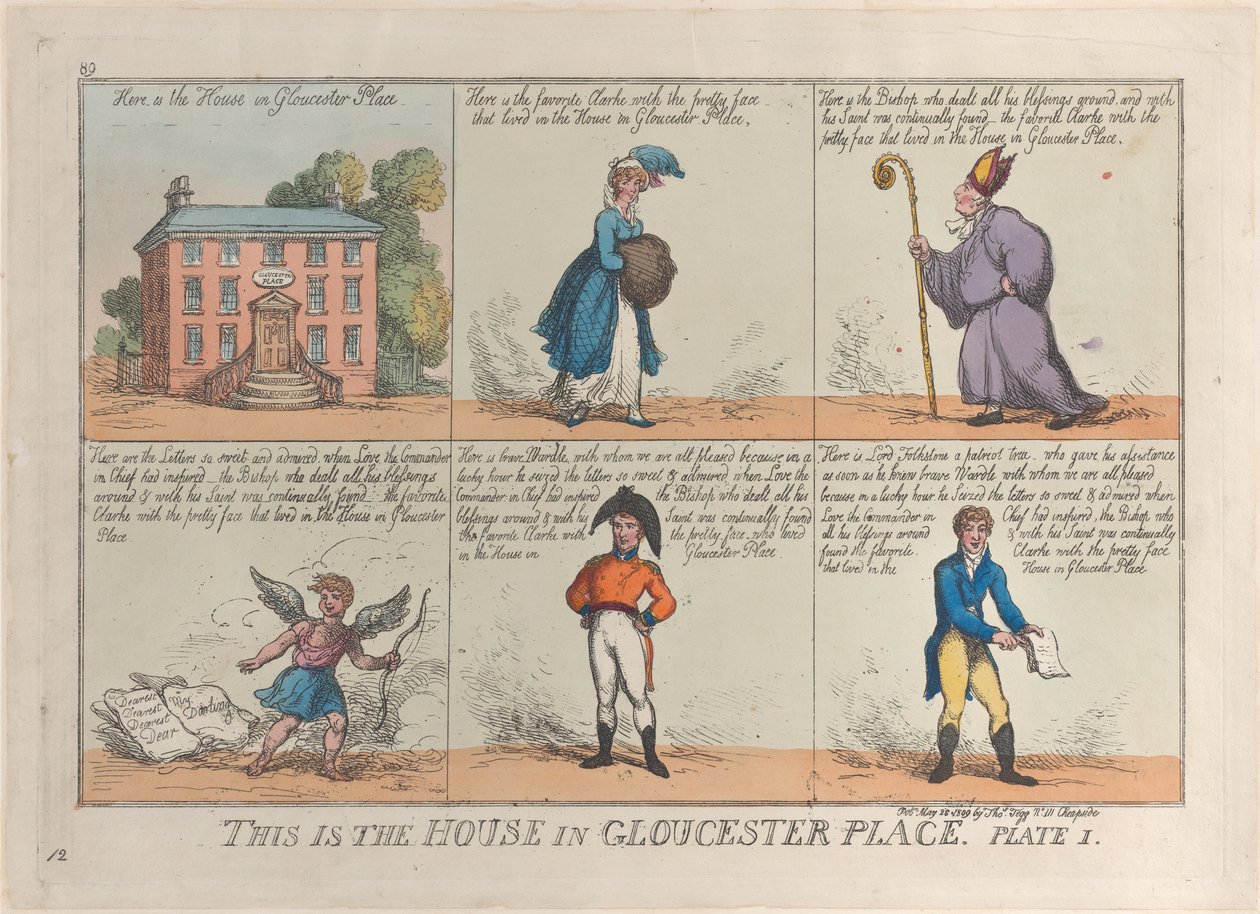 Voici la maison à Gloucester Place, Planche 1 - Thomas Rowlandson