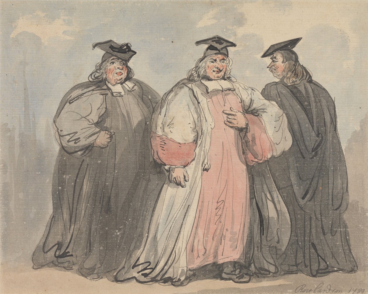 Trois érudits ecclésiastiques - Thomas Rowlandson