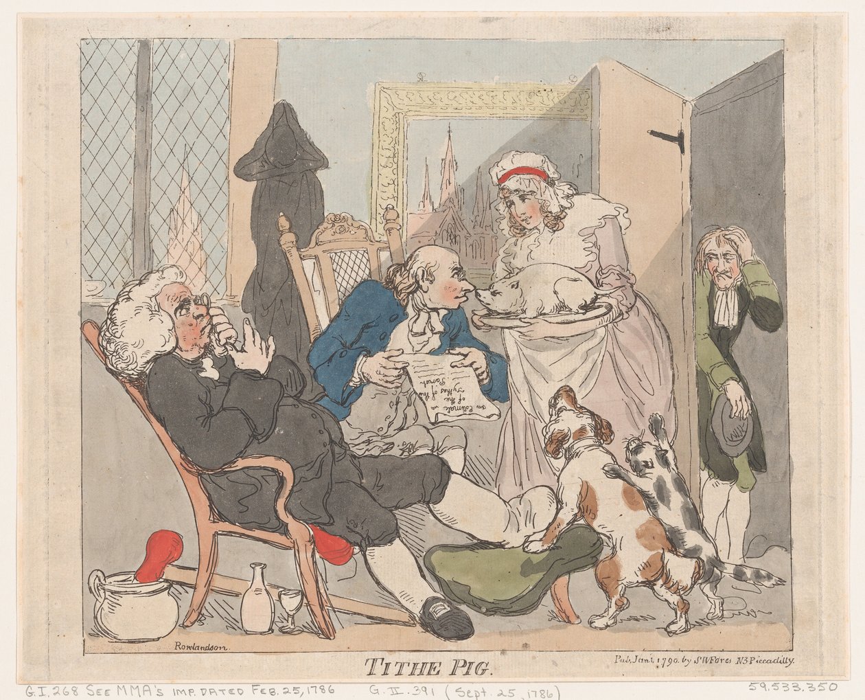 Cochon de dîme, 1er janvier 1790 - Thomas Rowlandson