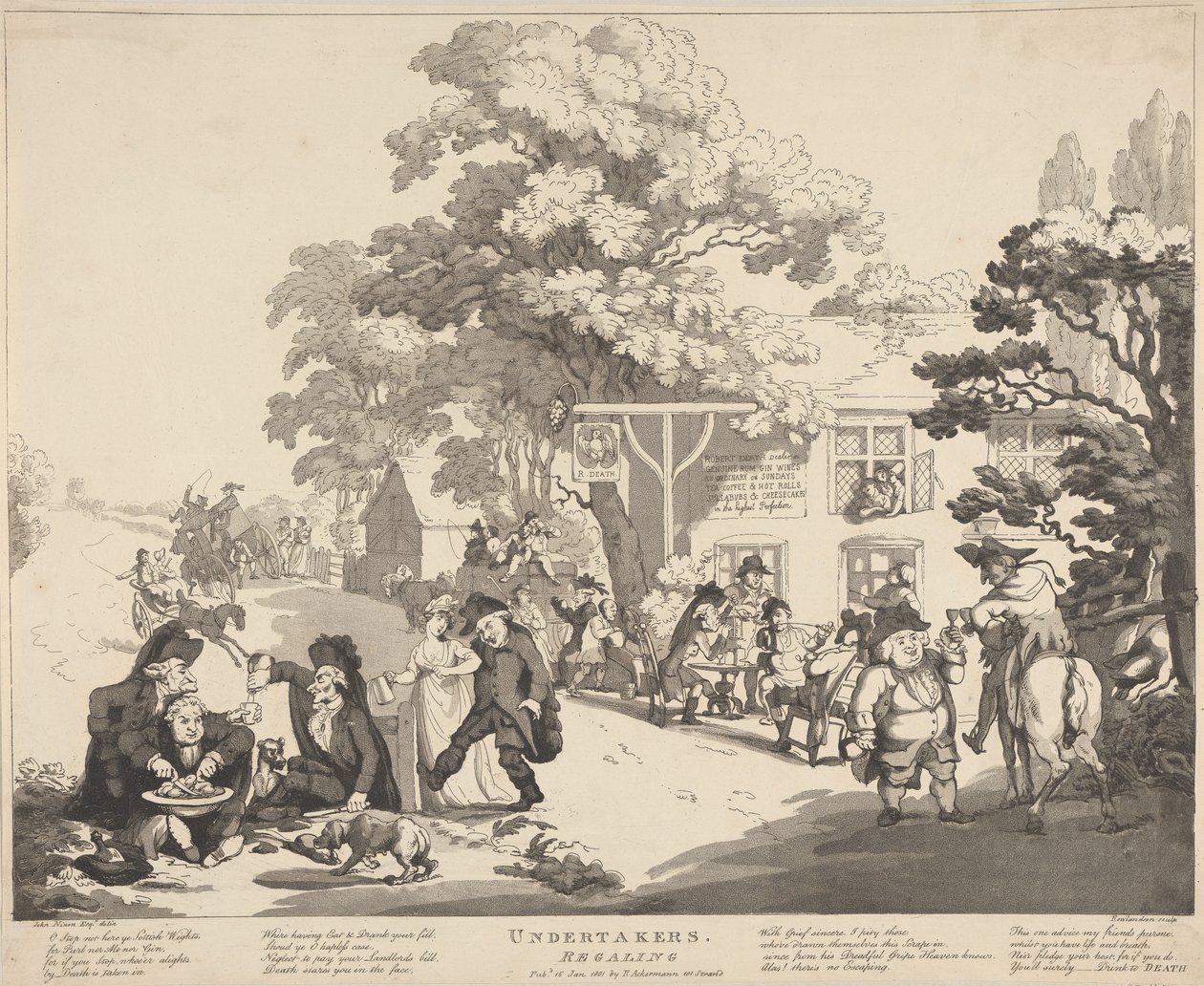 Les fossoyeurs se régalent - Thomas Rowlandson