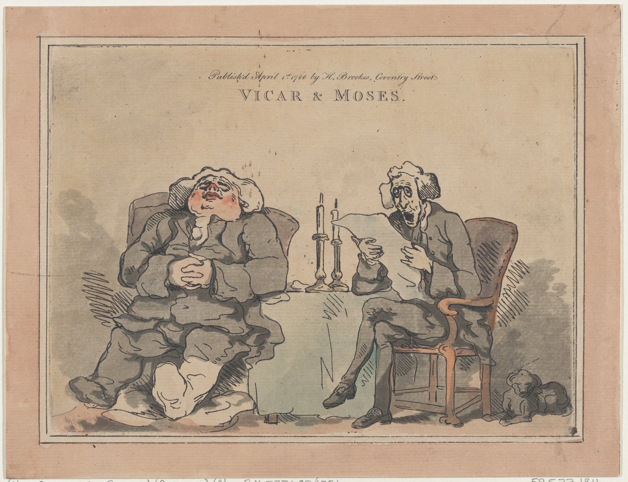 Vicaire et Moïse, 1er avril 1786 - Thomas Rowlandson