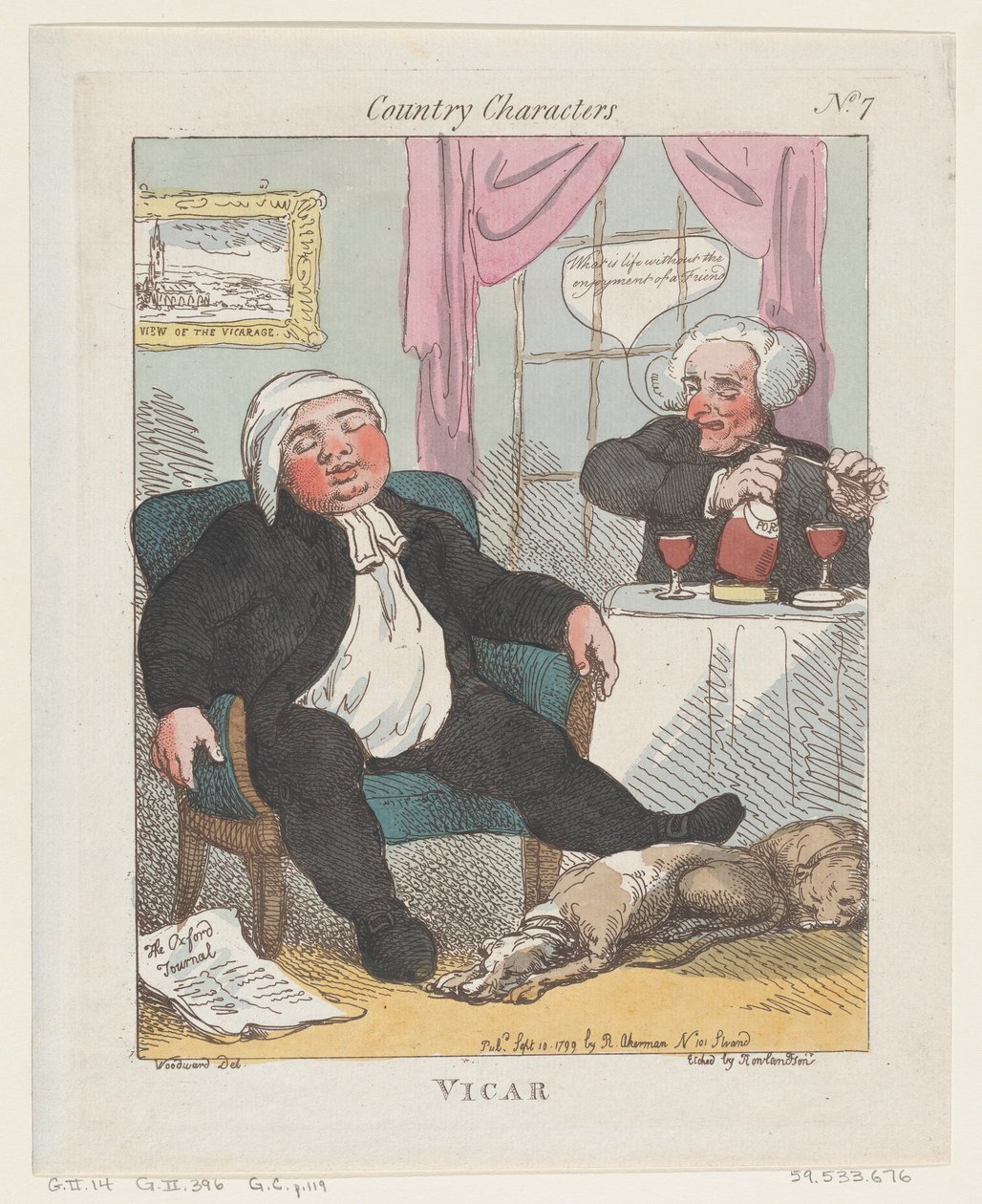 Vicaire, 10 septembre 1799 - Thomas Rowlandson