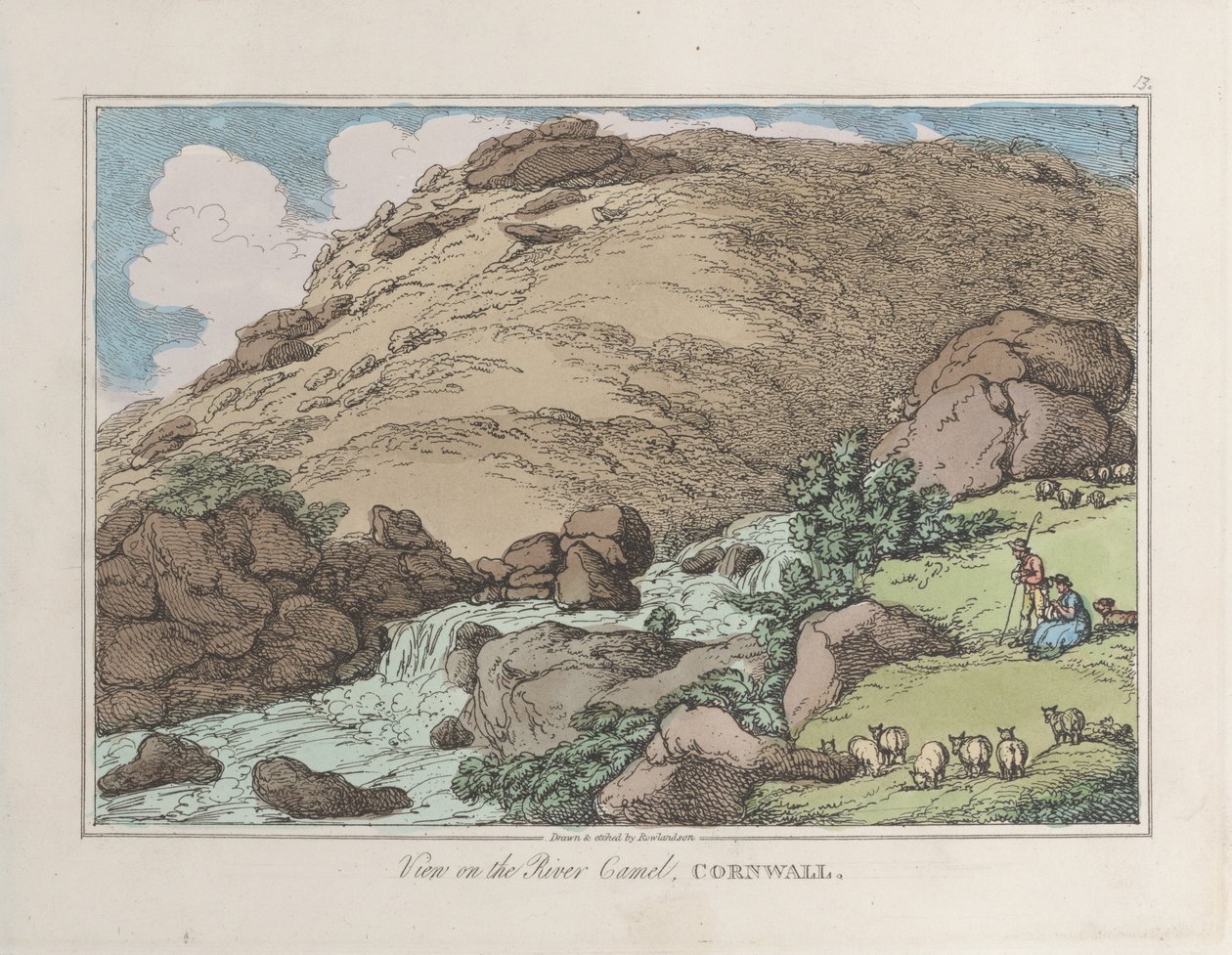 Vue sur la rivière Camel, en Cornouailles - Thomas Rowlandson
