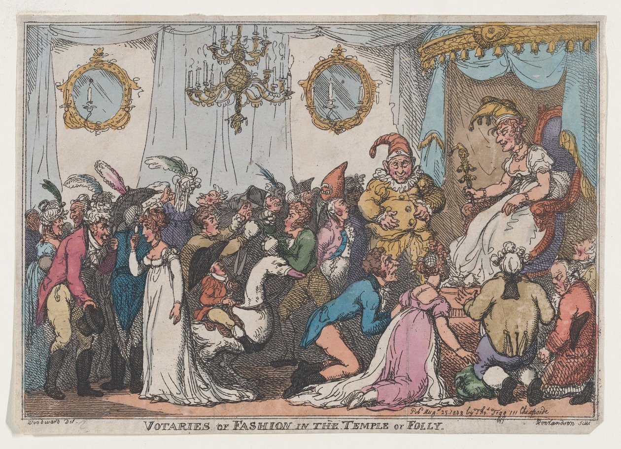 Les adeptes de la mode dans le temple de la folie, 25 août 1808 - Thomas Rowlandson