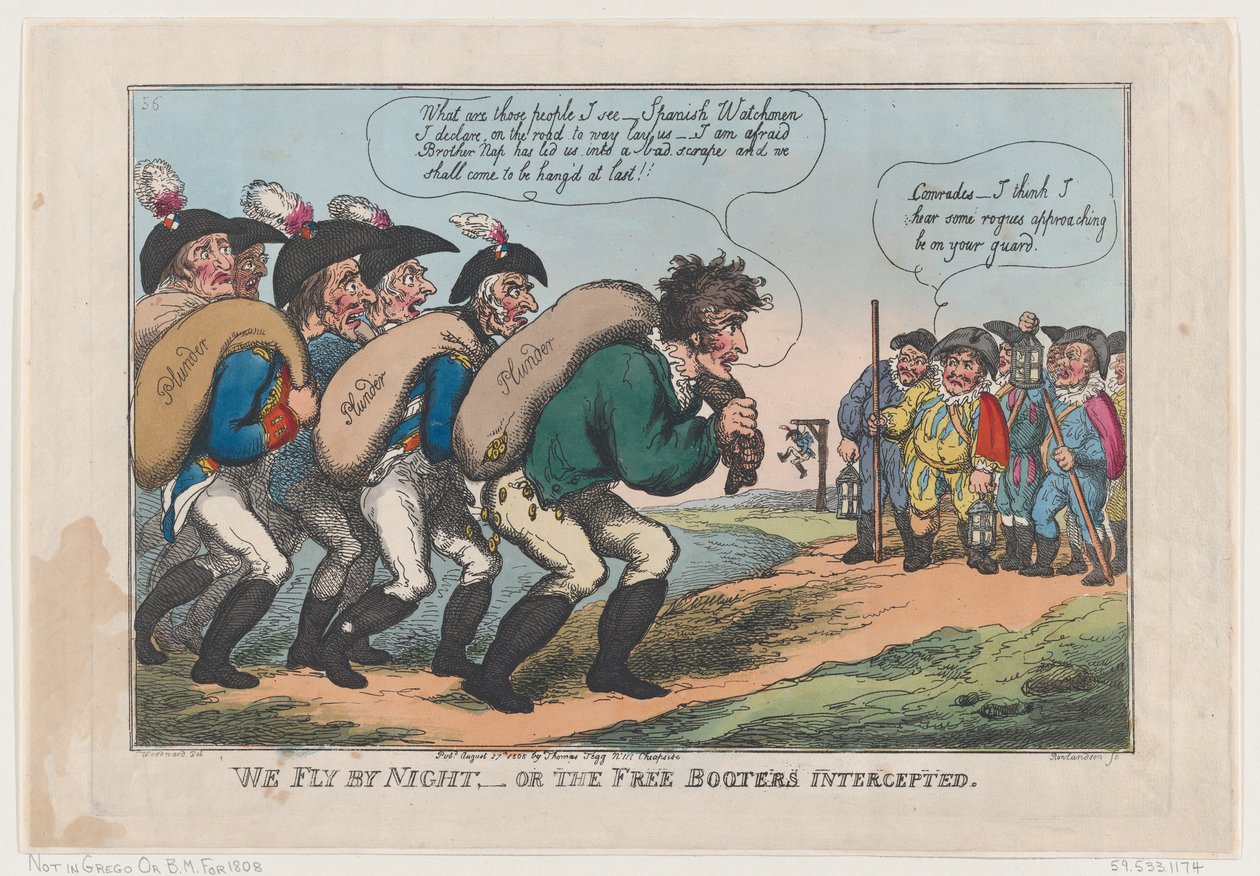 Nous volons de nuit, ou les corsaires interceptés - Thomas Rowlandson
