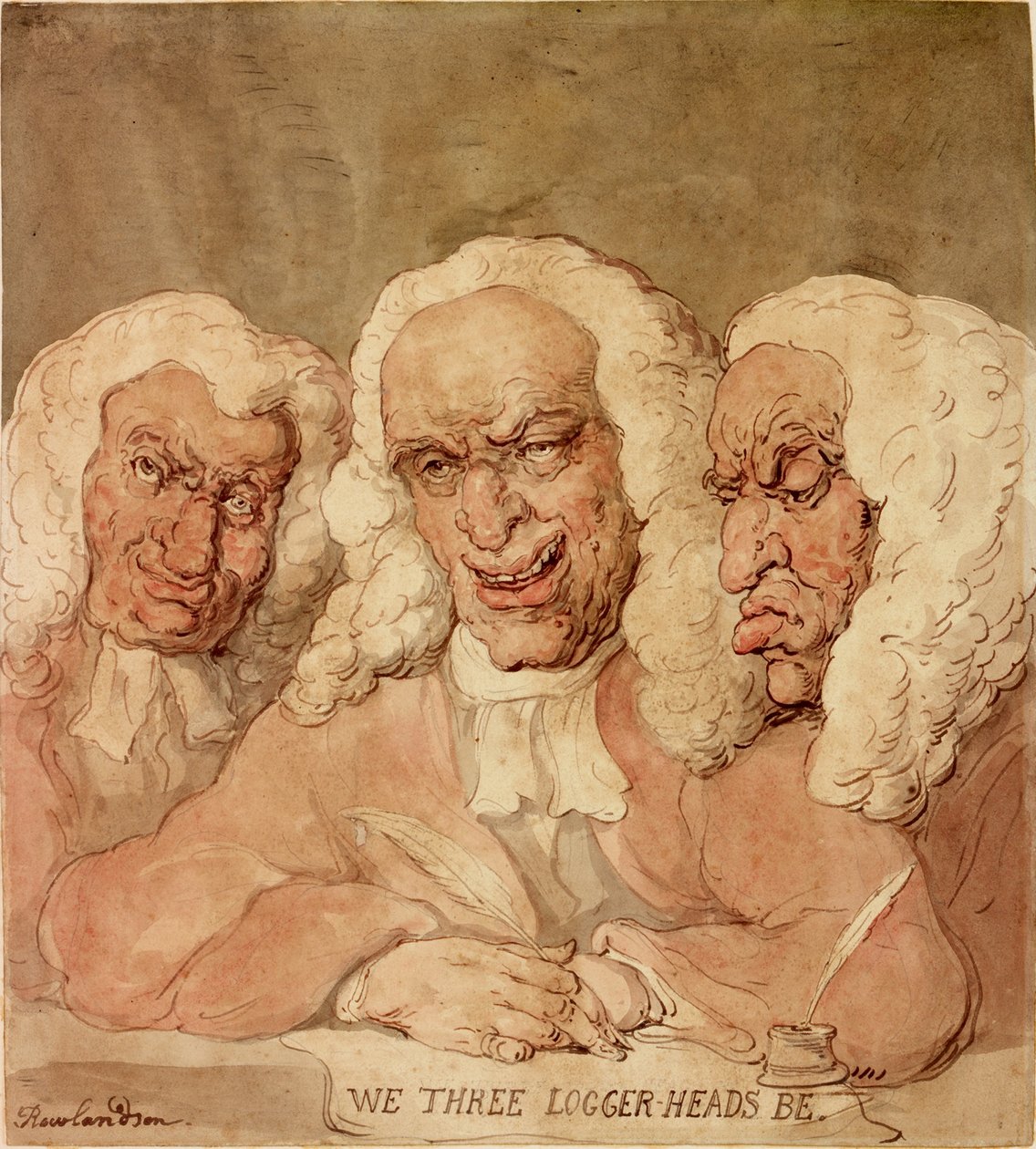 Nous trois têtes de bûcherons, vers 1805 - Thomas Rowlandson