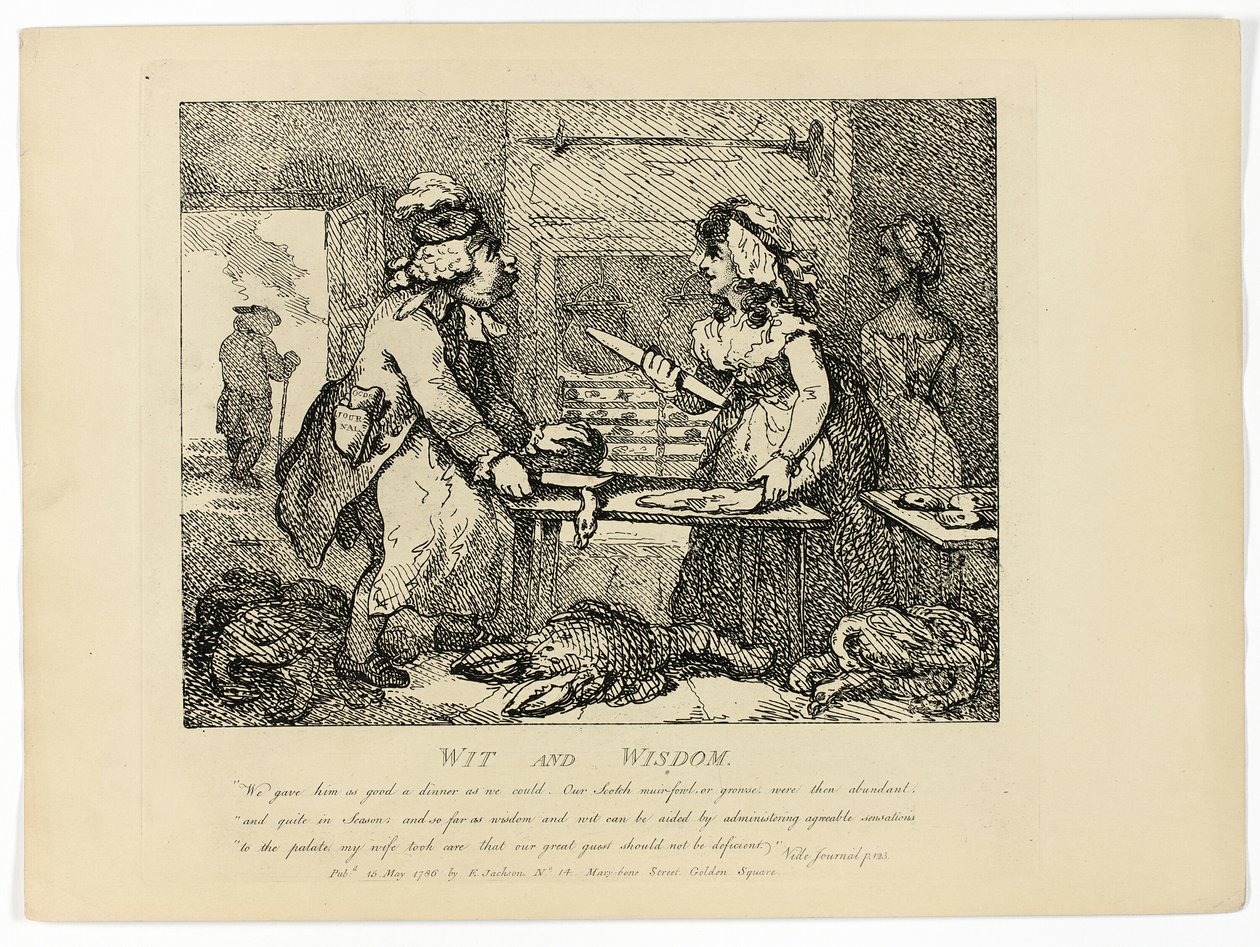 Esprit et sagesse, tirés du Tour des Hébrides de Boswell - Thomas Rowlandson