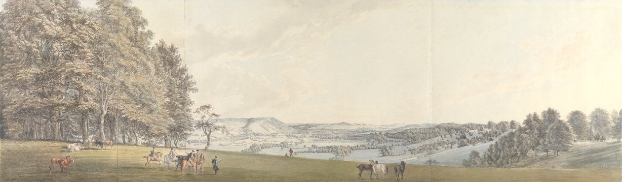 Vue de Boxhill depuis Norbury Park, Surrey - Thomas Sandby