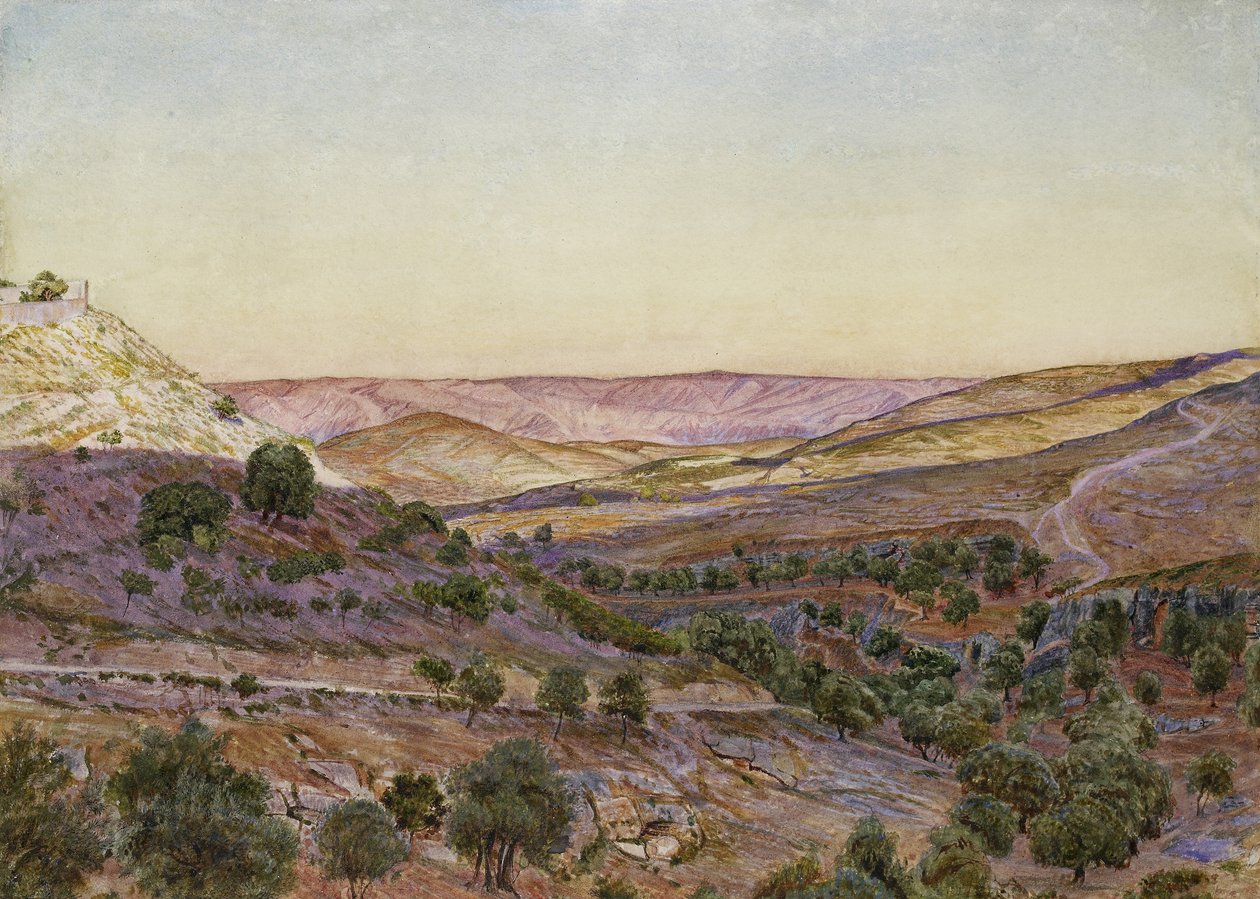 Les collines de Moab et la vallée de Hinnom, 1854 - Thomas Seddon