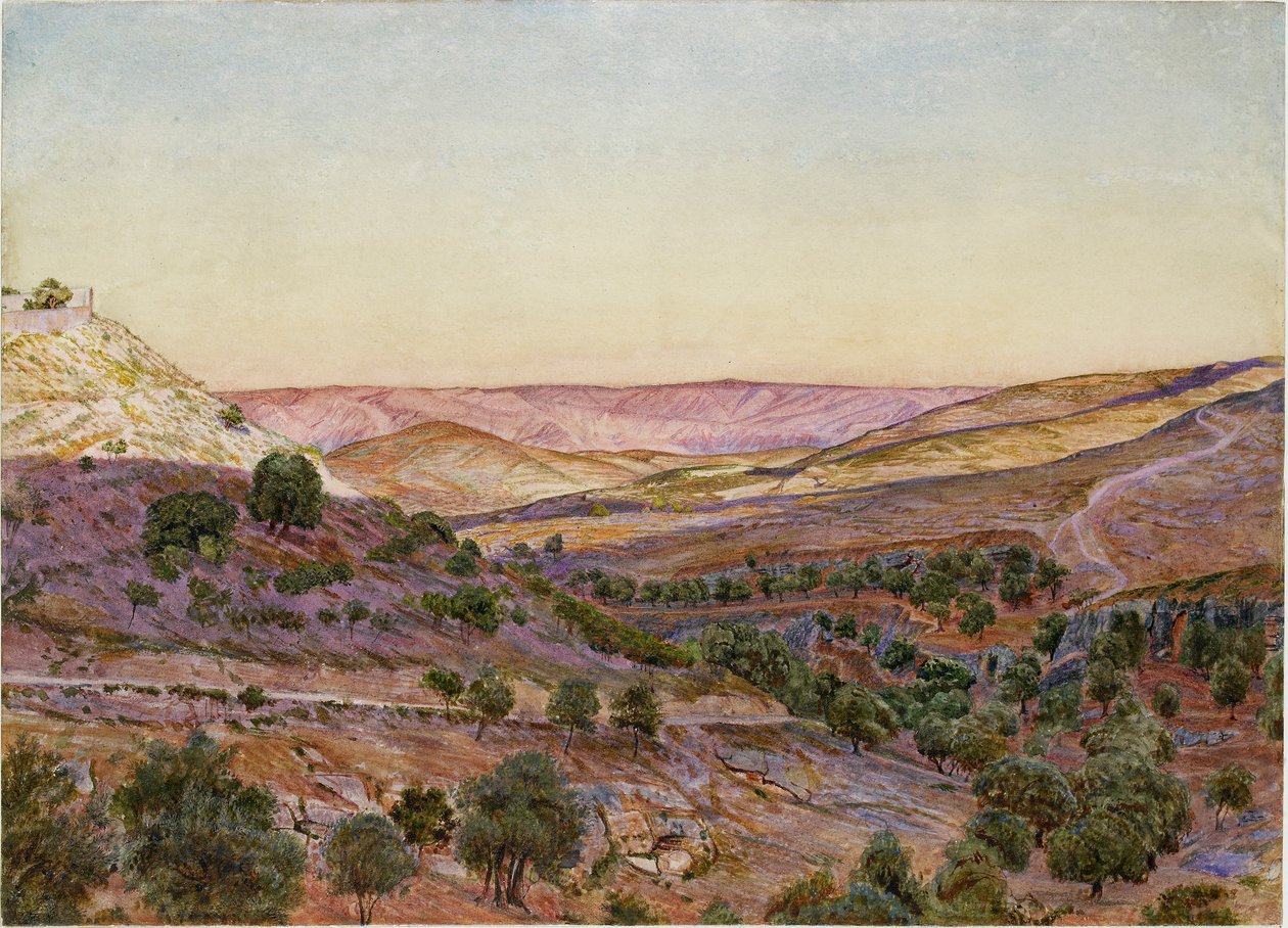 Les collines de Moab et la vallée de Hinnom, 1854 - Thomas Seddon