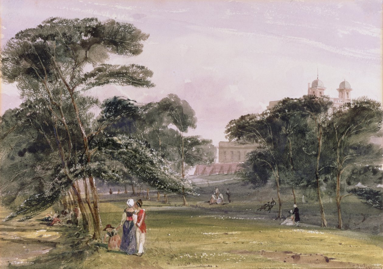 Figures dans le parc sous l
