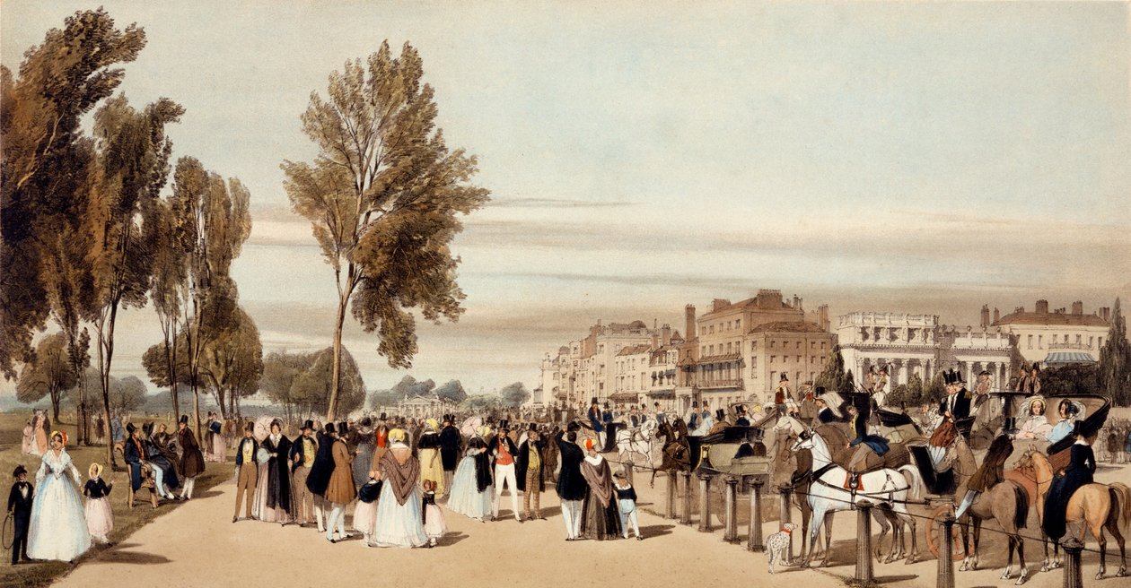 Hyde Park, vers la porte de Grosvenor de 
