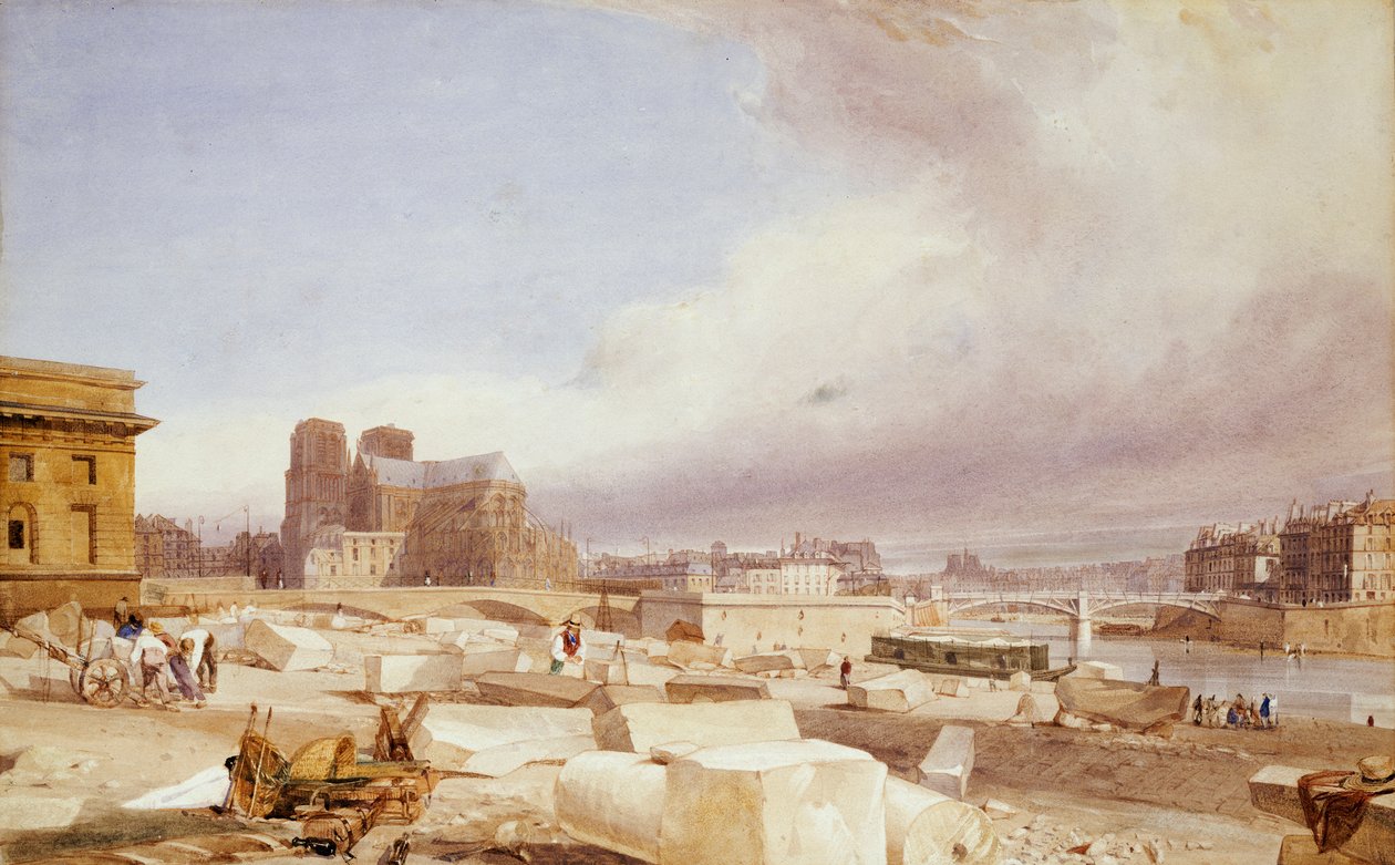 Notre-Dame depuis le quai Saint-Bernard - Thomas Shotter Boys