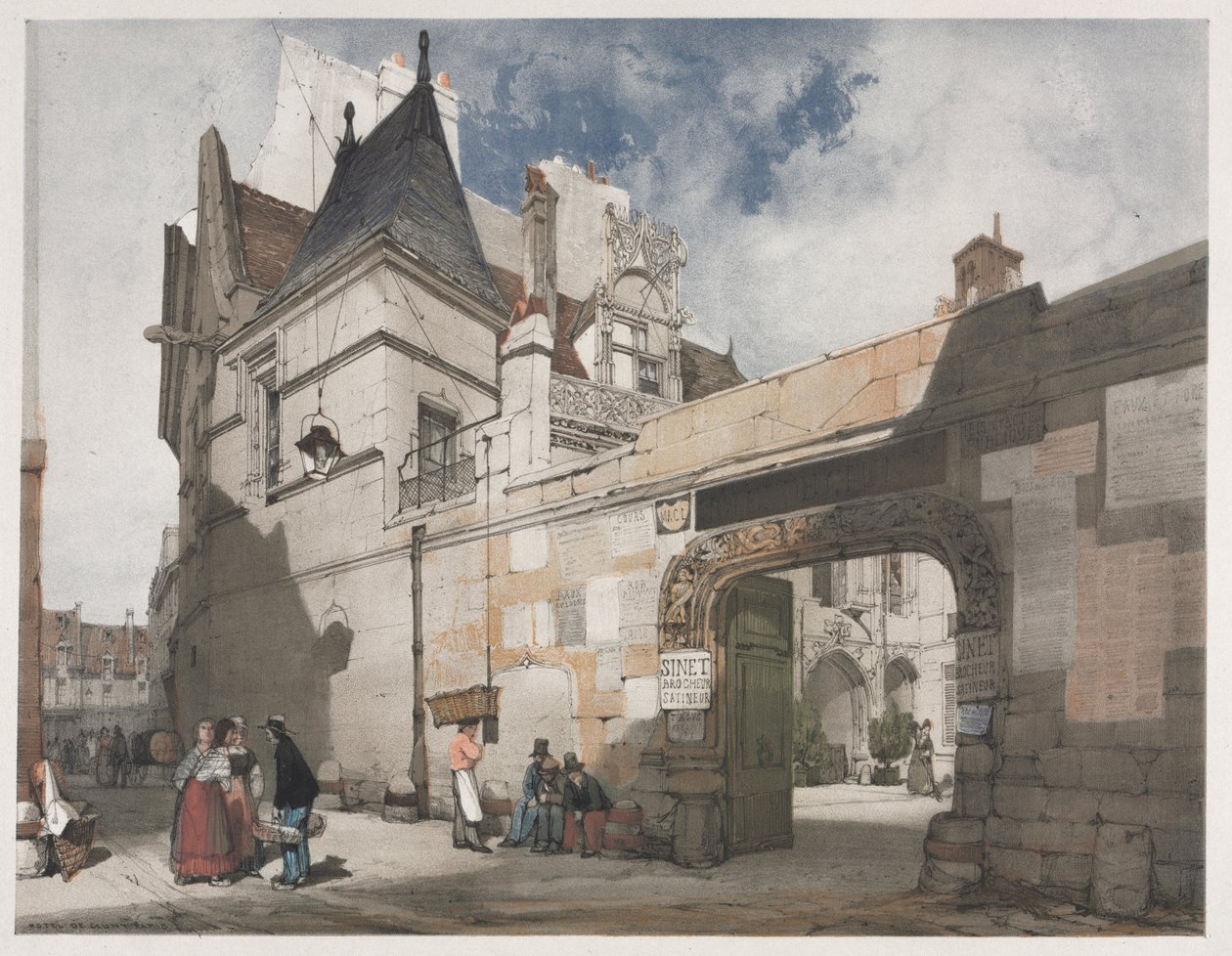 Architecture pittoresque à Paris, Gand, Anvers, Rouen : Hôtel de Cluny, Paris - Thomas Shotter Boys