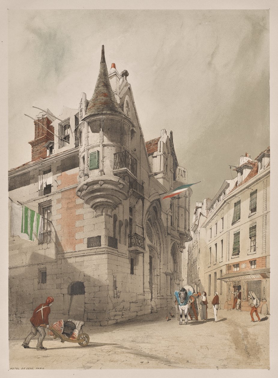 Architecture pittoresque à Paris, Gand, Anvers, Rouen : Hôtel de Sens, Paris - Thomas Shotter Boys
