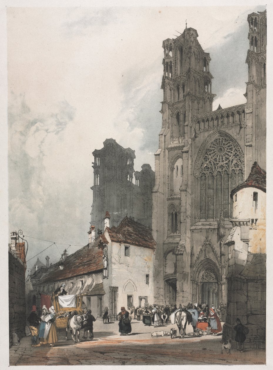 Architecture pittoresque à Paris, Gand, Anvers, Rouen : Laon, France, 1839 - Thomas Shotter Boys