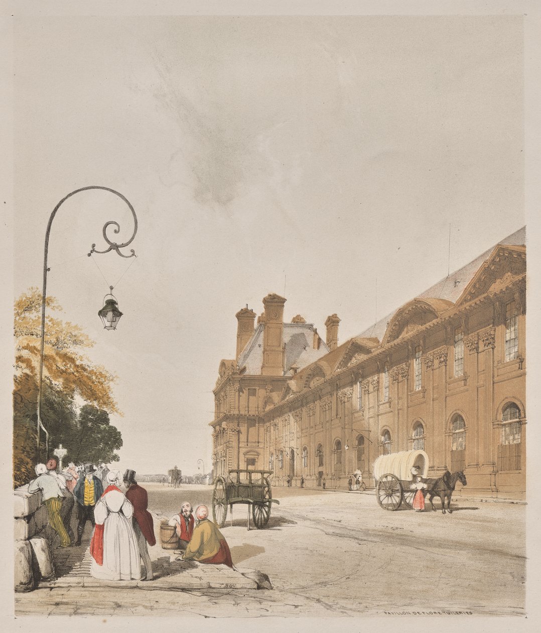 Architecture pittoresque à Paris, Gand, Anvers, Rouen : Pavillon de Flore, Tuileries, Paris - Thomas Shotter Boys