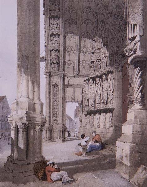 Porche sud de la cathédrale de Chartres, illustration de 