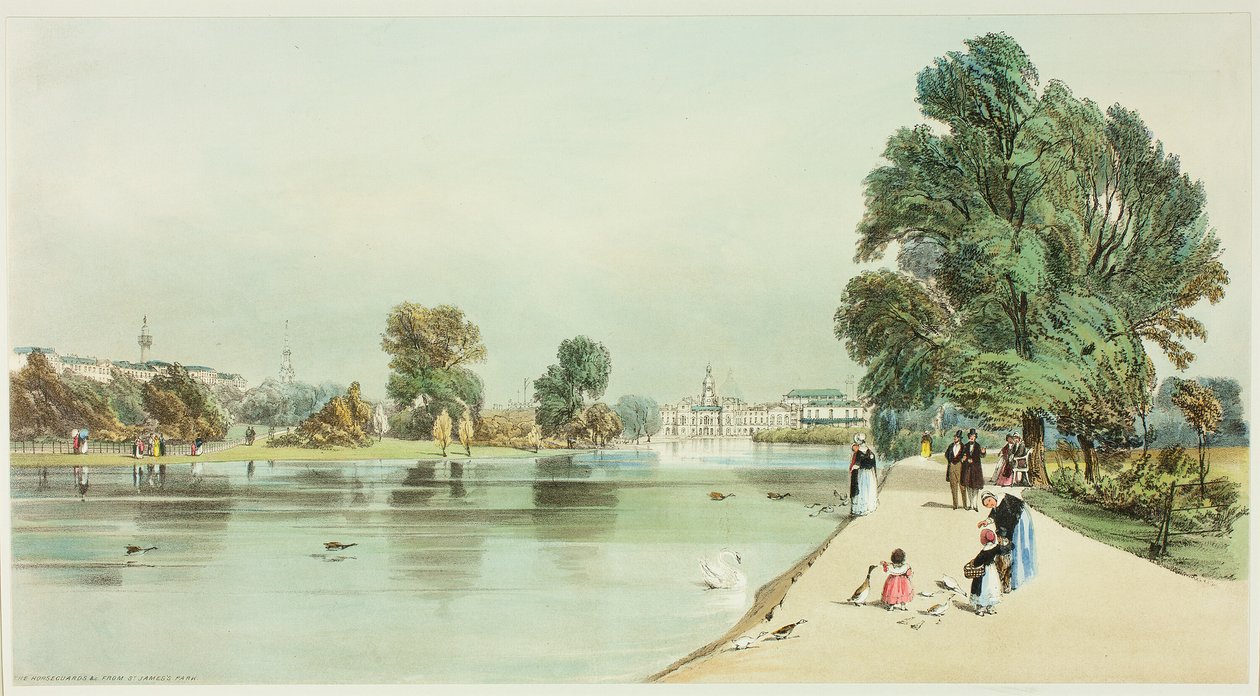 Les Horseguards depuis St. James