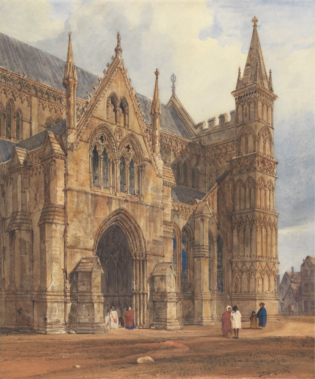Le Porche Nord-Ouest de la Cathédrale de Salisbury - Thomas Shotter Boys