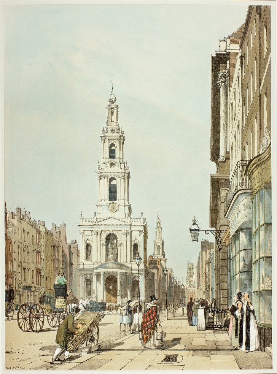 Le Strand, planche 21 de Vues originales de Londres telle qu