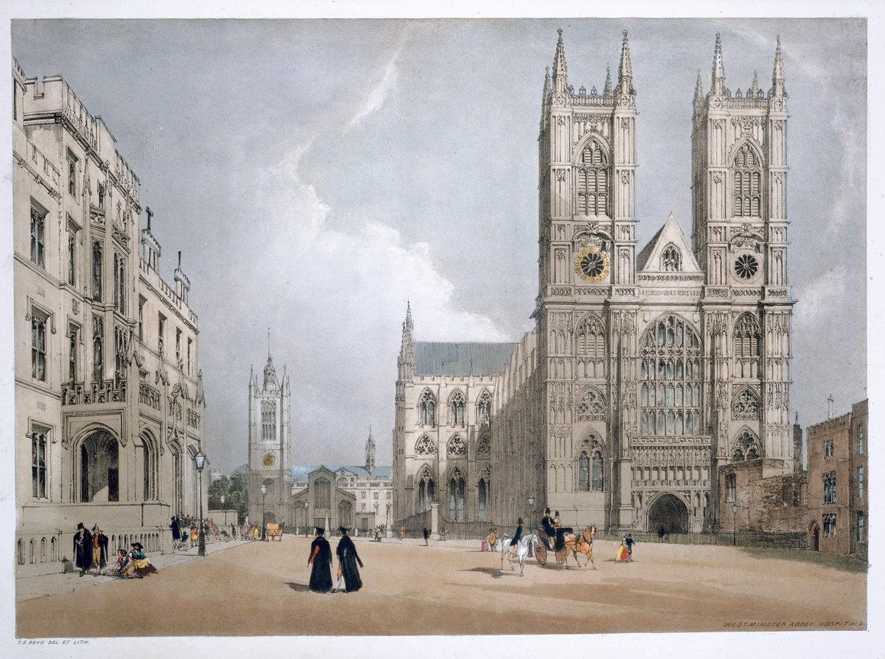 Abbaye de Westminster et Hôpital, Londres, 1842 - Thomas Shotter Boys