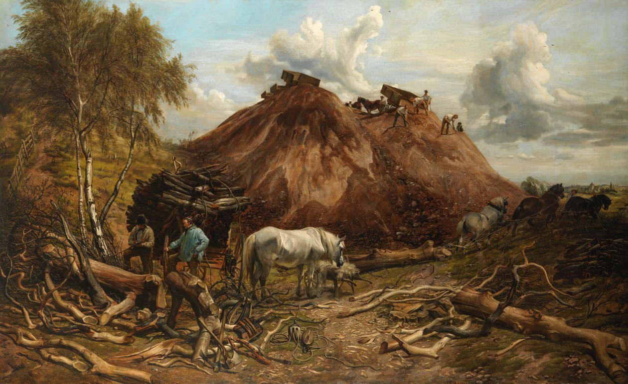 Défrichage du bois pour la voie ferrée - Thomas Sidney Cooper