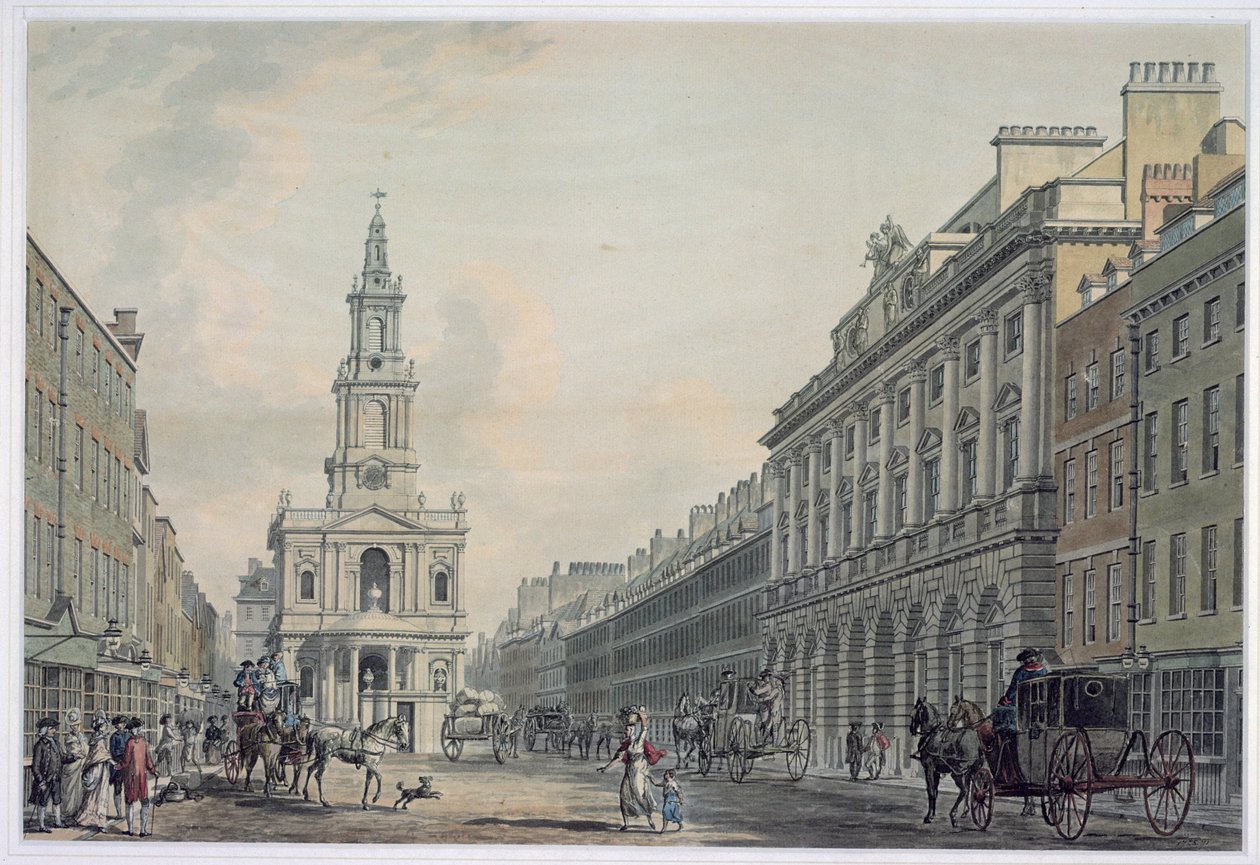 Le Strand avec Somerset House et St. Mary le Strand, 1781 - Thomas Snr. Malton