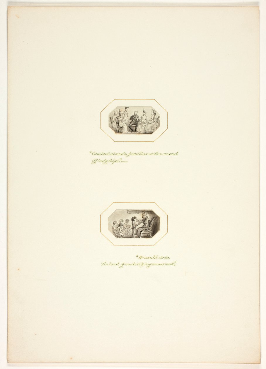 Étude pour une planche de The Task - Thomas Stothard