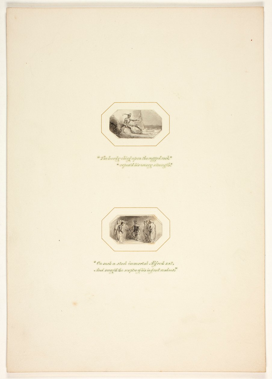 Étude pour une planche de The Task - Thomas Stothard