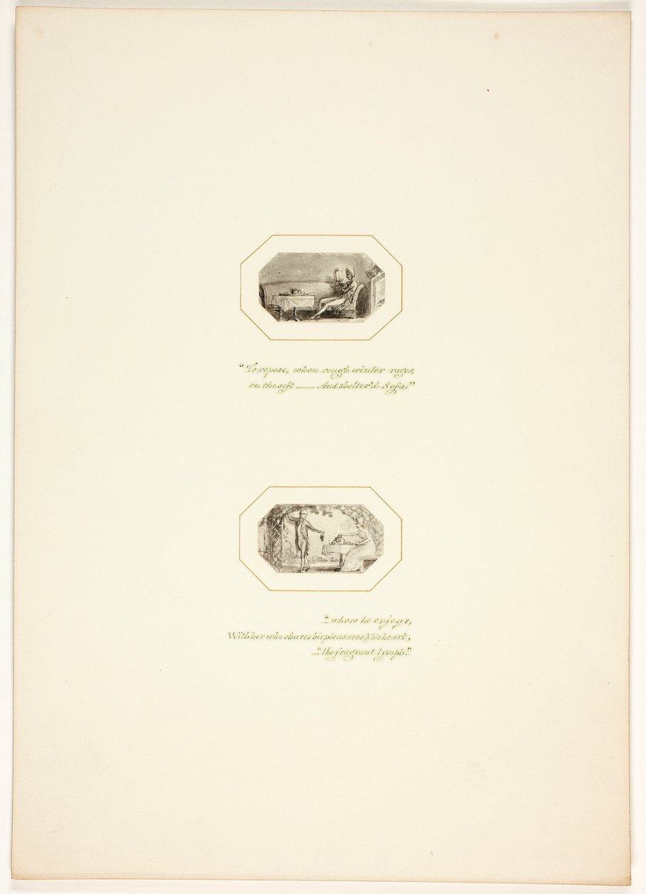Studie für eine Platte aus The Task - Thomas Stothard