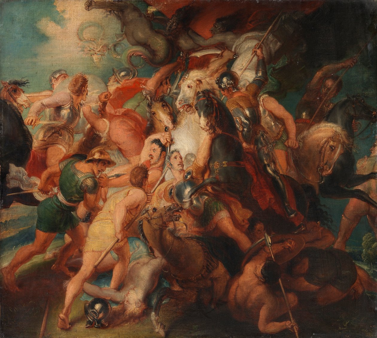 Les horreurs de la guerre, esquisse pour la fresque de Burghley House - Thomas Stothard