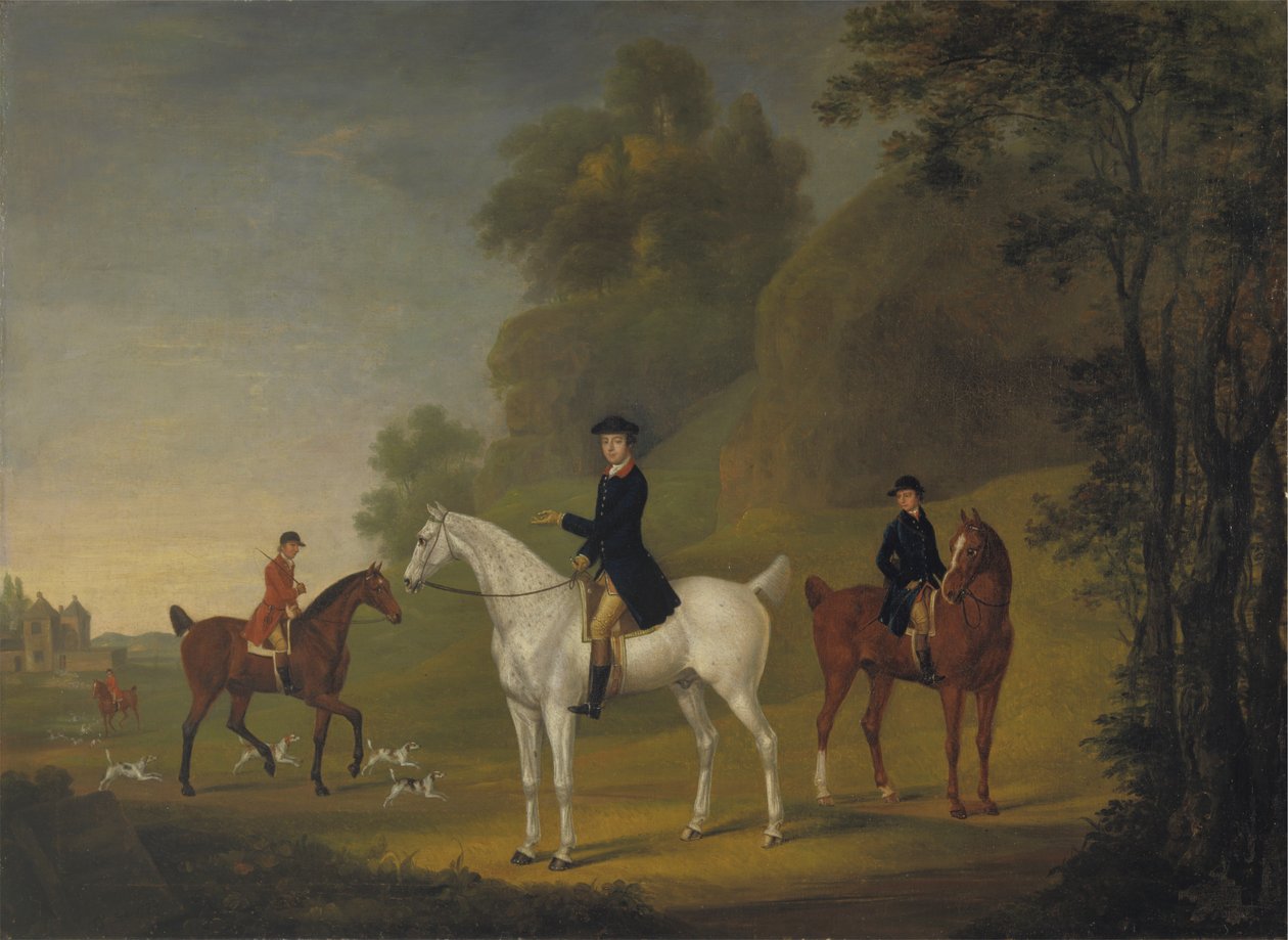 Lord Bulkeley et ses harriers, son piqueur John Wells et le fouet R ...