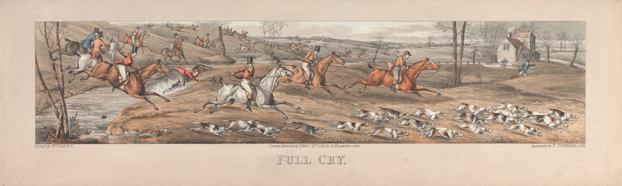 Ensemble de quatre : Pleine course. Londres, pub. par Thos. McLean, 1824 - Thomas Sutherland