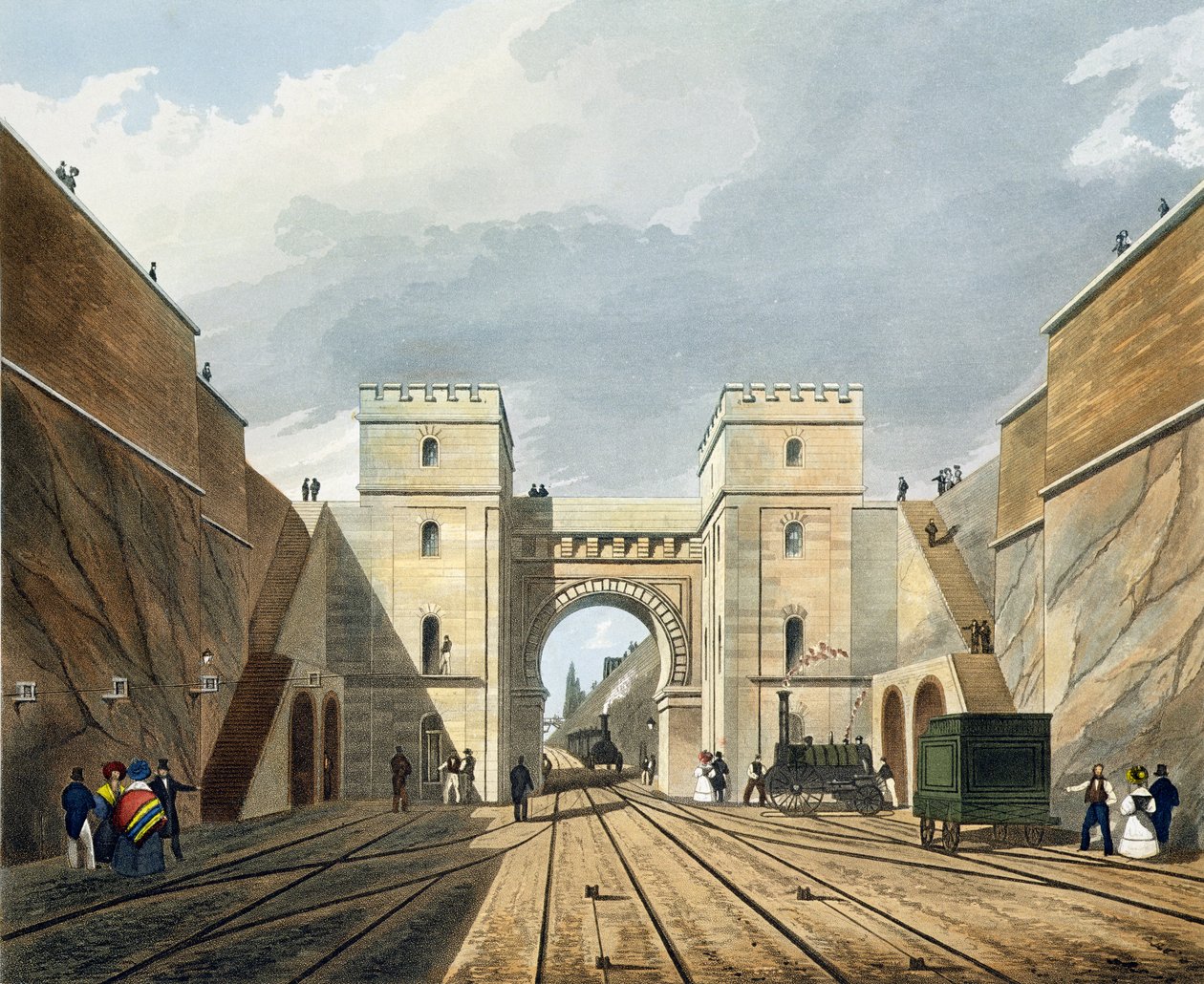Arc mauresque, vue depuis le tunnel, planche 10 de 