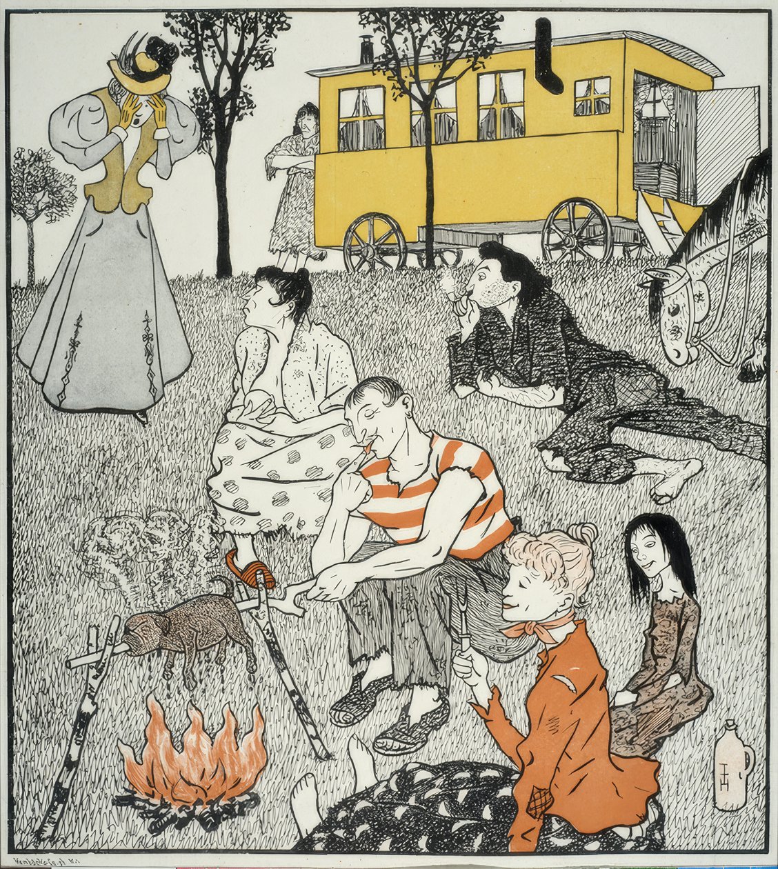 Une retrouvaille. / Oh Puzzi, dois-je te retrouver ainsi! - Thomas Theodor Heine