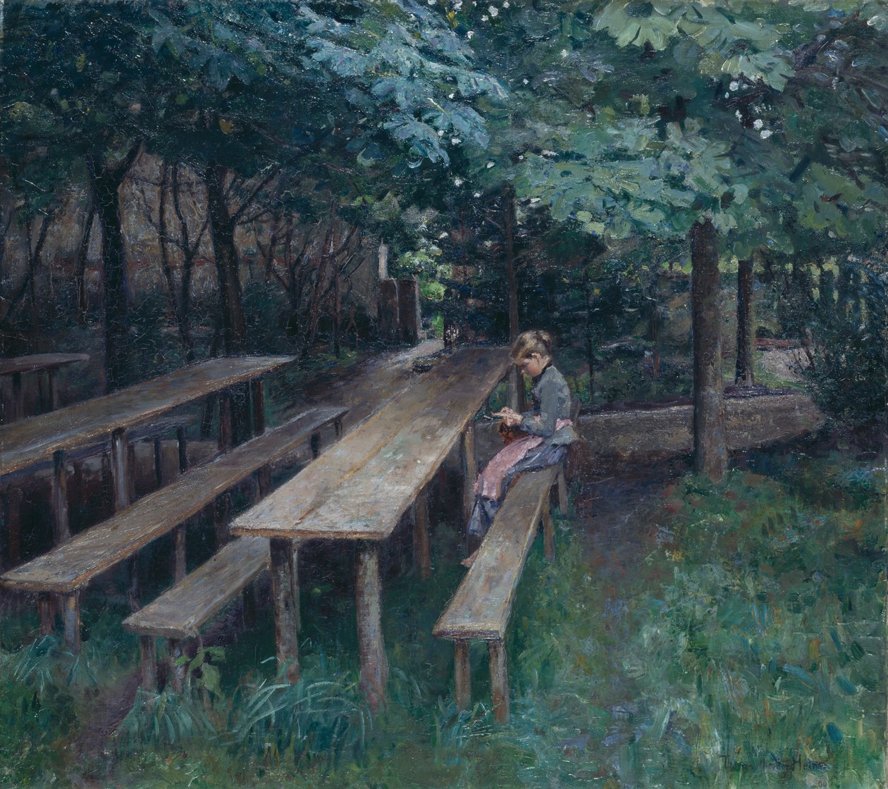 Brasserie en plein air à Dachau - Thomas Theodor Heine