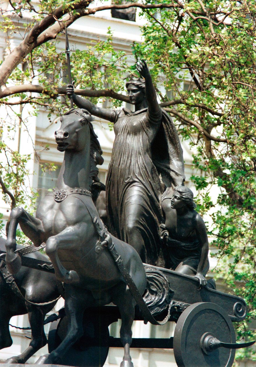 Statue de Boudicca et de ses filles dans un char, Thames Embankment, Londres, 19e siècle - Thomas Thornycroft